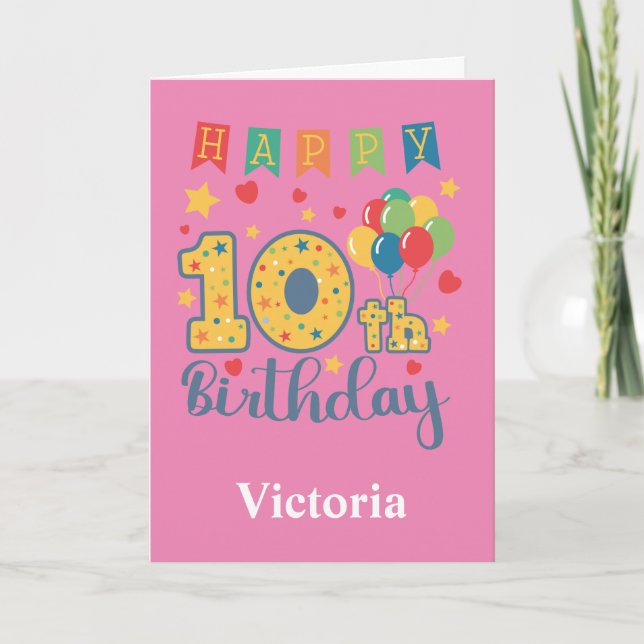 Bonne carte 10e anniversaire (Devant)