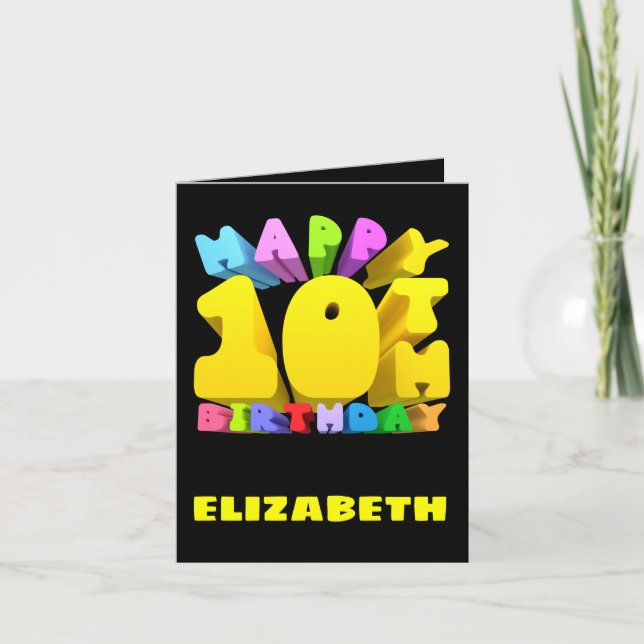 Bonne carte 10e anniversaire (Devant)
