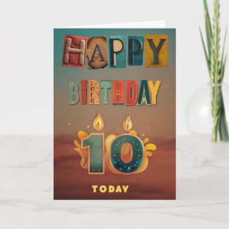 Bonne carte 10e anniversaire