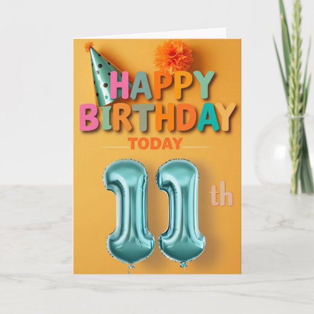 Bonne carte 11e anniversaire (Devant)