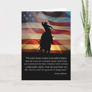 Bonne carte 4 juillet Cowboy Independence Day