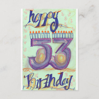 Bonne carte 53e anniversaire