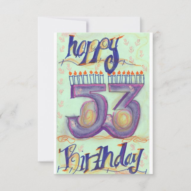Bonne carte 53e anniversaire (Devant)