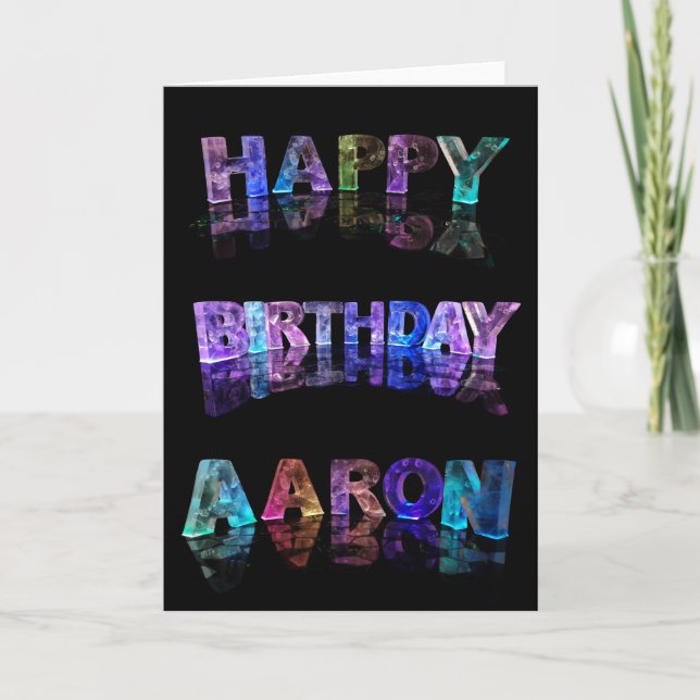 Bonne carte Aaron anniversaire (Devant)