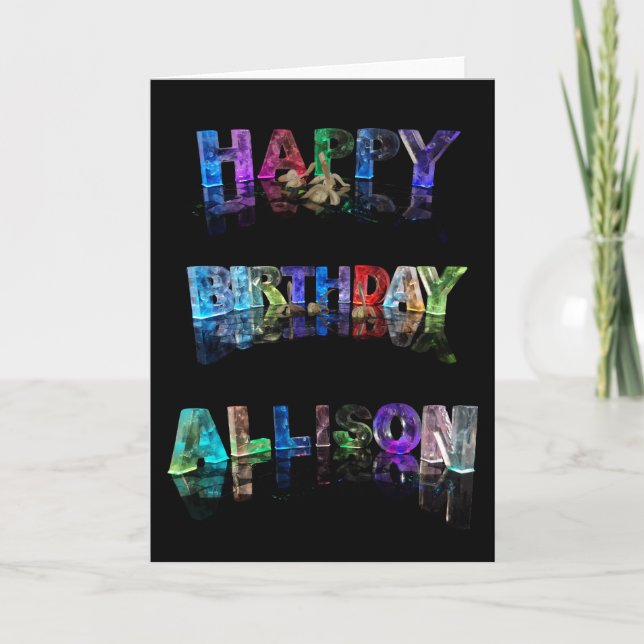 Bonne carte Allison Anniversaire (Devant)