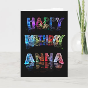 Bonne carte Anna d'anniversaire