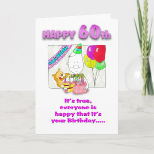 Bonne carte anniversaire 60ème avec cake_60ème