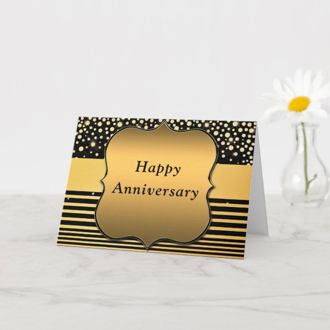 Bonne carte Anniversaire avec Parties scintillant  (Petite plante)