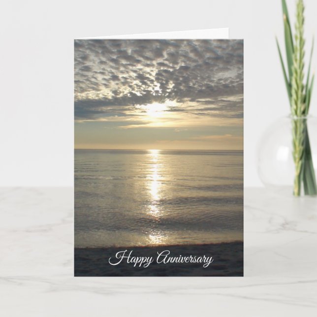 Bonne carte Anniversaire Joli coucher de soleil nu (Devant)