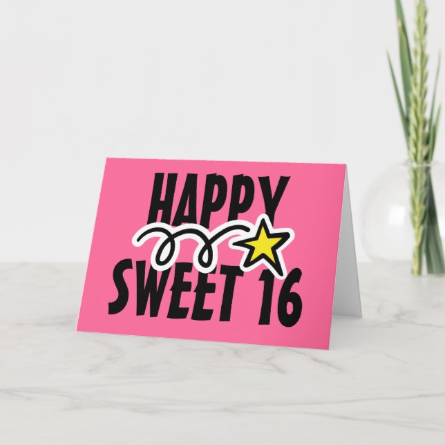 Bonne Carte Anniversaire Pour Sweet sixteen (16) (Devant)