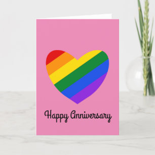 Bonne carte Anniversaire Rainbow Heart #1