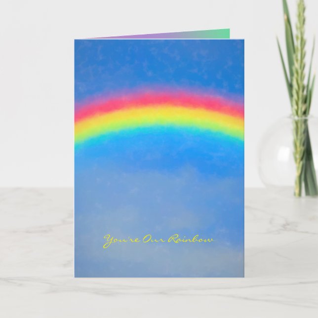 Bonne carte Arc-en-ciel d'anniversaire (Devant)