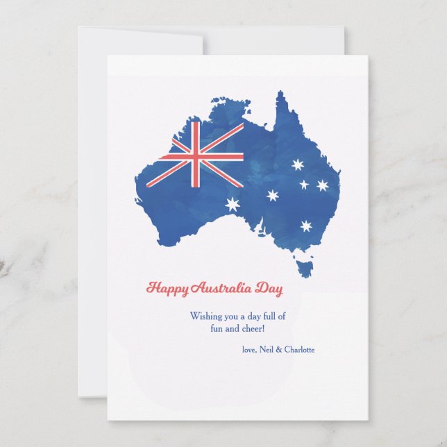 Bonne carte Australia Day (Devant)