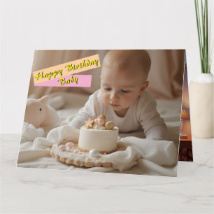 Bonne carte bébé anniversaire - numérique