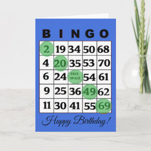 Bonne carte BINGO d'anniversaire