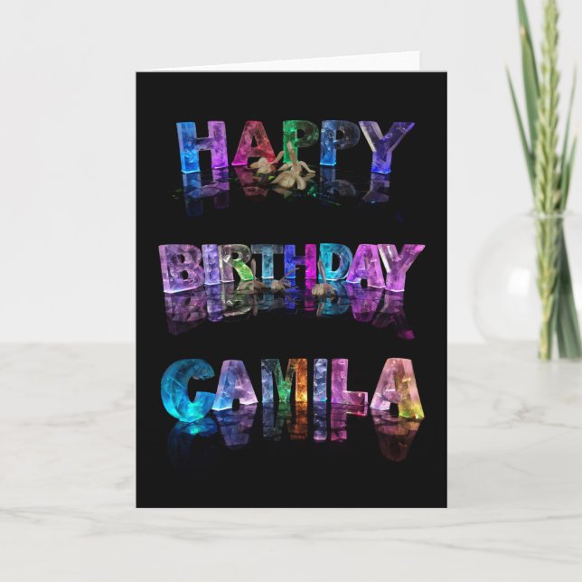 Bonne carte Camila d'anniversaire (Devant)