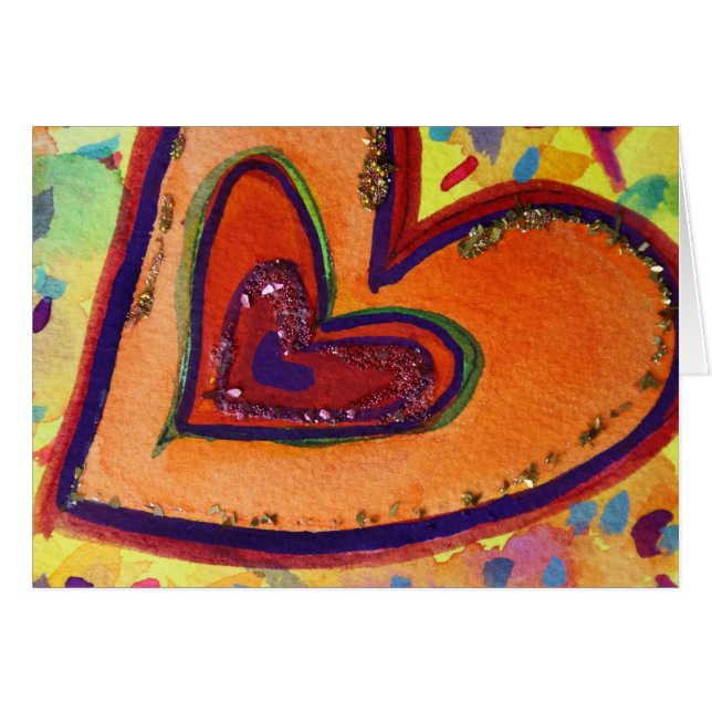 Bonne carte cardiaque (Devant horizontal)