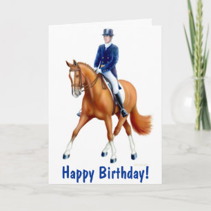 Bonne carte Cheval Anniversaire Dressage