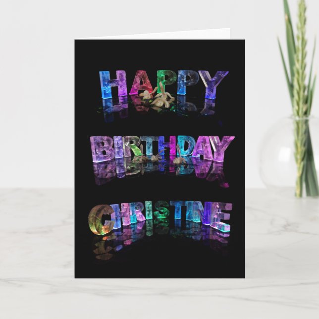 Bonne carte Christine d'anniversaire (Devant)