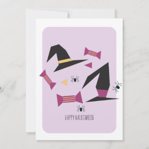 Bonne carte Confetti de sorcière Halloween
