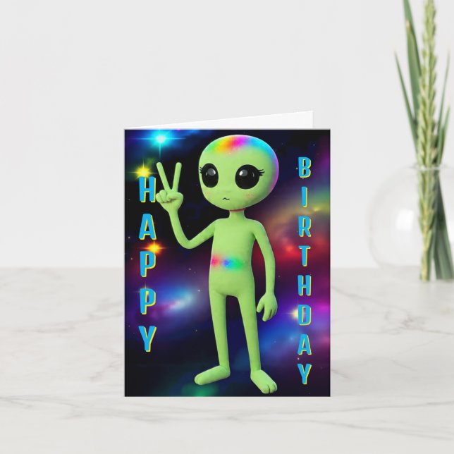 Bonne carte d'alien d'anniversaire (Devant)