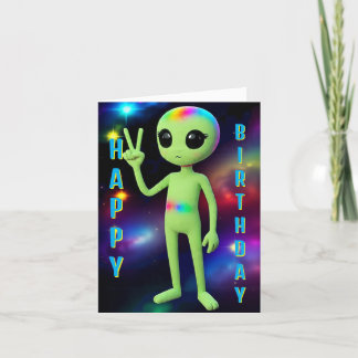 Bonne carte d'alien d'anniversaire