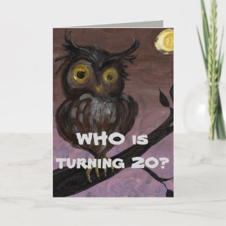 Bonne carte d'anniversaire 20e