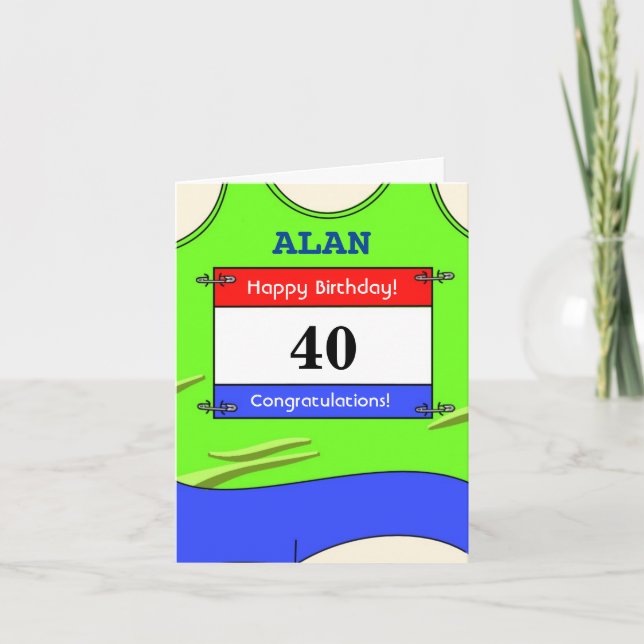 Bonne carte d'anniversaire 40e anniversaire pour u (Devant)