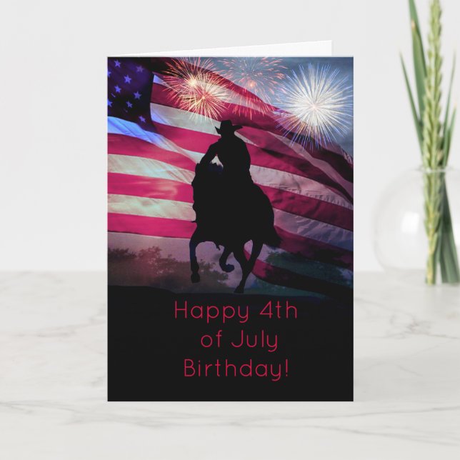 Bonne carte d'anniversaire 4 juillet (Devant)