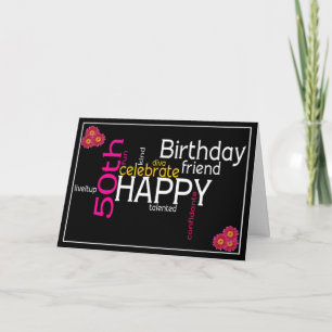 Bonne carte d'anniversaire 50e