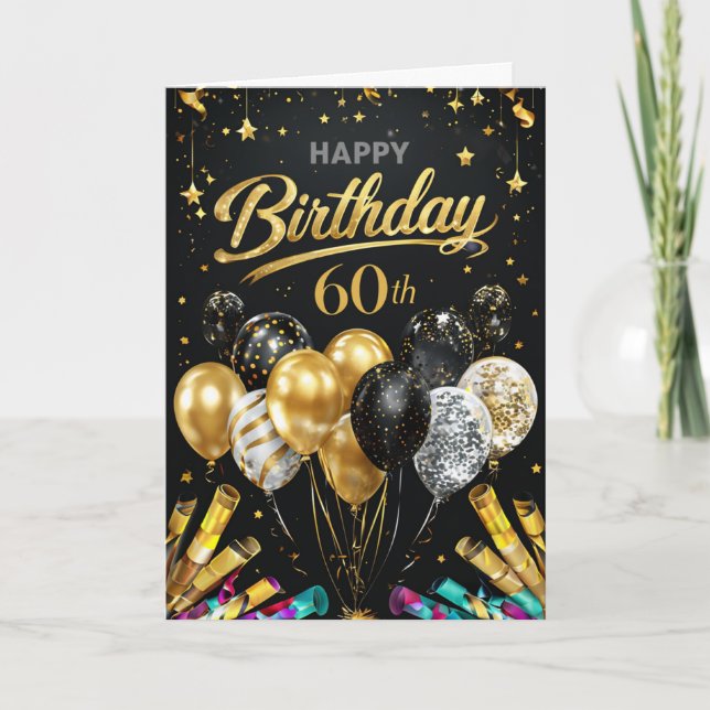 Bonne carte d'anniversaire 60e (Devant)