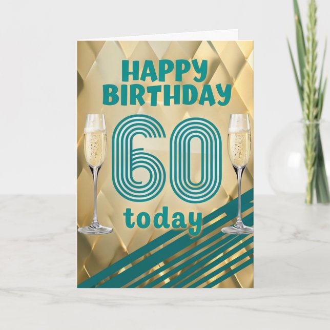 Bonne carte d'anniversaire 60e (Devant)