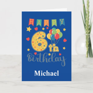 Bonne carte d'anniversaire 6e