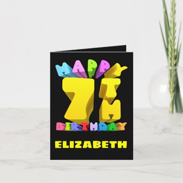 Bonne carte d'anniversaire 7e (Devant)