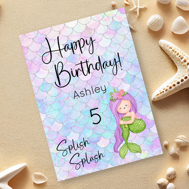 Bonne carte d'anniversaire à Mermaid (Créateur téléchargé)