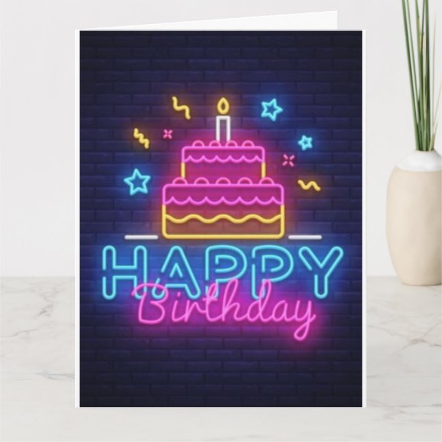 Bonne carte d'anniversaire - Anniversaire Gâteau L (Devant)