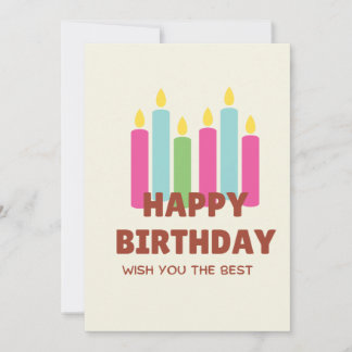 Bonne carte d'anniversaire avec bougies