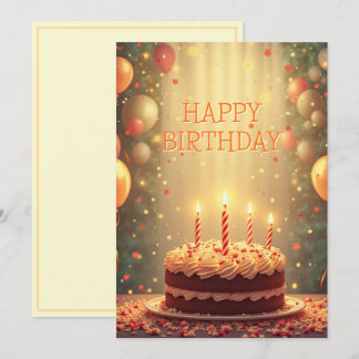 Bonne carte d'anniversaire avec gâteau v0.2