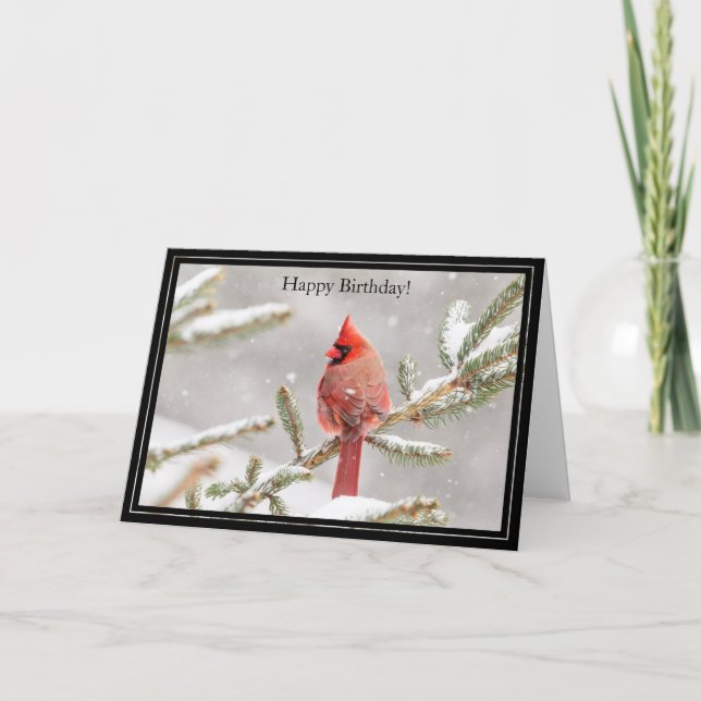 Bonne carte d'anniversaire Cardinal (Devant)