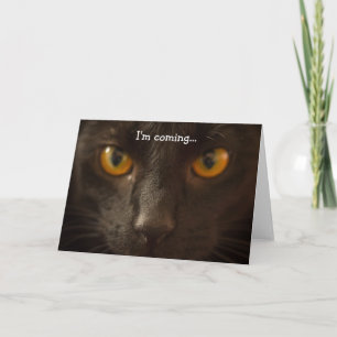 Bonne carte d'anniversaire : Chat noir