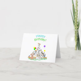 Bonne carte d'anniversaire Chiens d'anniversaire