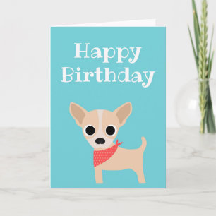 Bonne carte d'anniversaire Chihuahua Chig Blank à 
