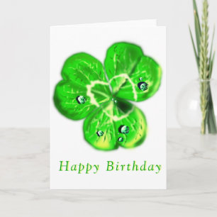Bonne carte d'anniversaire Clover Dew Drops