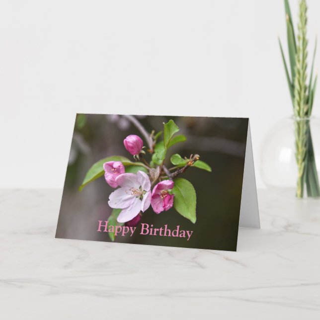 Bonne carte d'anniversaire Crabe rose Apple (Devant)