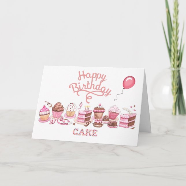 Bonne carte d'anniversaire de la journée du gâteau (Devant)