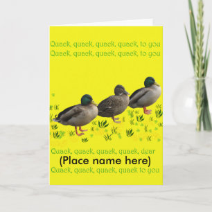 Bonne carte d'anniversaire de Quacking