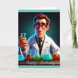 Bonne carte d'anniversaire de scientifique