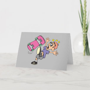 Bonne carte d'anniversaire de skateboard