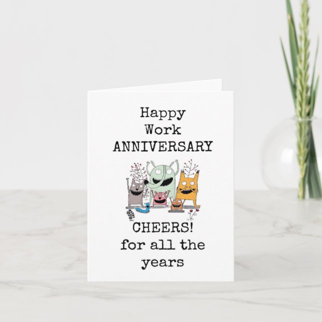 Bonne carte d'anniversaire de travail, drôle (Devant)