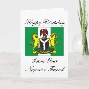 Bonne carte d'anniversaire du Nigeria